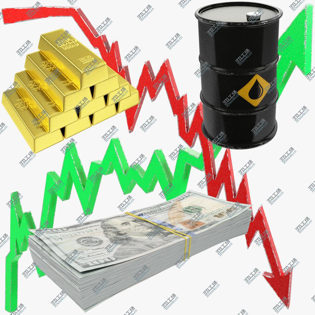 images/goods_img/2021040235/Gold and Money and Oil Barrel Collection V4 3D model/1.jpg